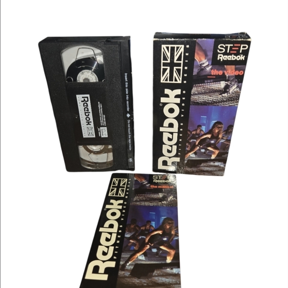 Reebok Step Workout VHS with Black and Blue Cover